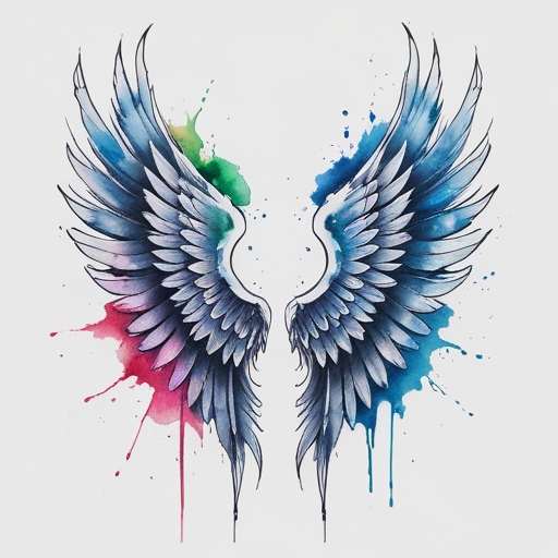 Silver Wings of Destiny Tattoo idea