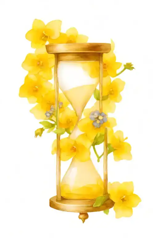 Hourglass With Forget Me Nots