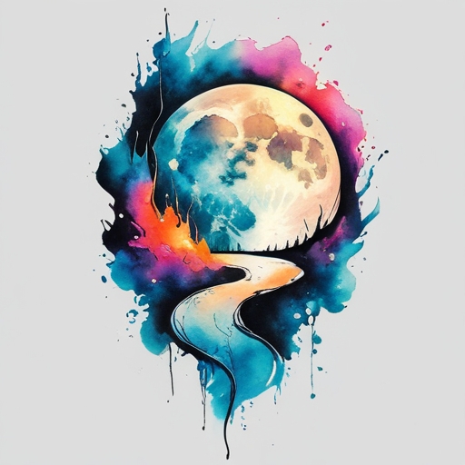 Moonlit Ember’s Path Tattoo idea