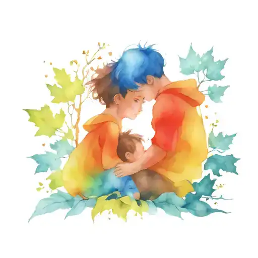 Plane Tree And Children Boy