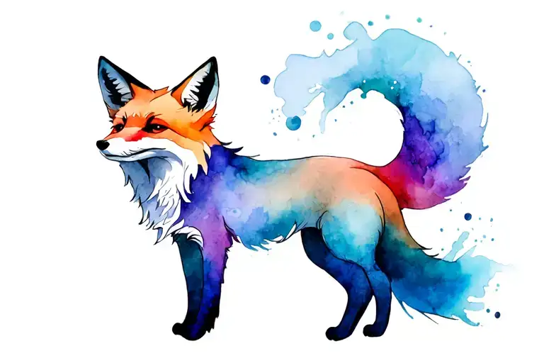 A Unique Spirit Animal Fox Rib Tattoo Design