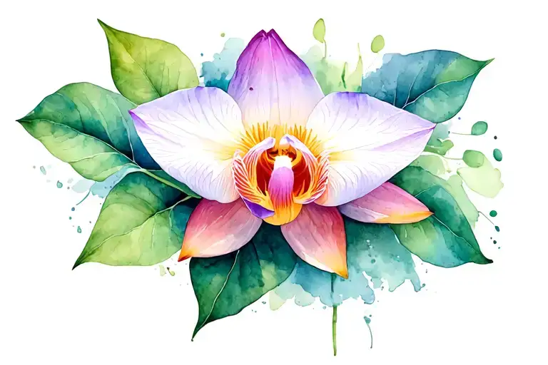 Dove Orchid And Lotus