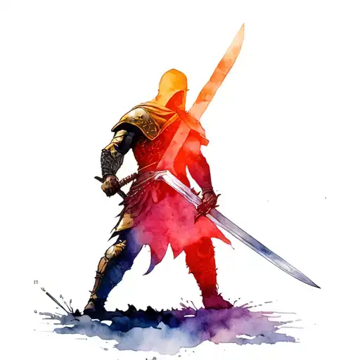 Spartan Warrior Wielding A Sword