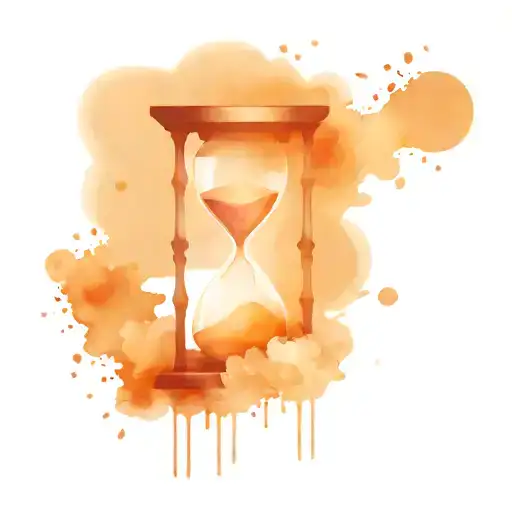 Hourglass In Watercolor Style