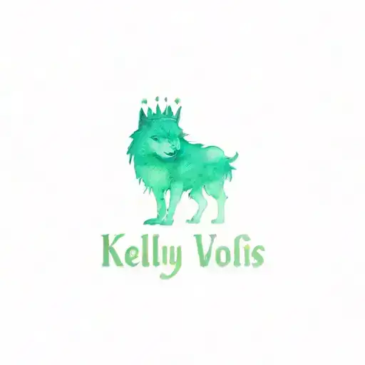 Kelly Name With Crown And Wolfs