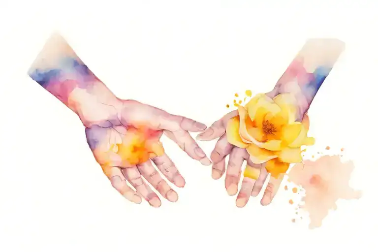 Husband And Wife Holding Hands