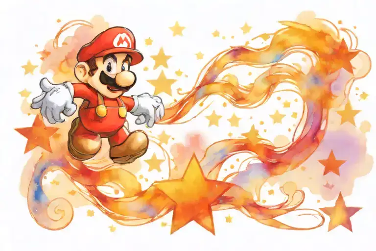 Galaxy Background Mario Stars Forming