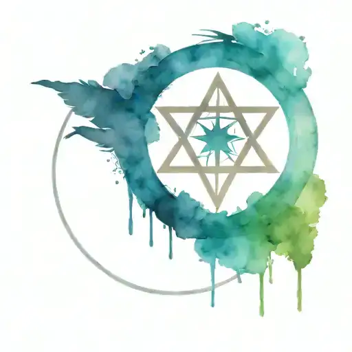 Indigenous Medicine Wheel With Pentacle In The Middle Of The Circle