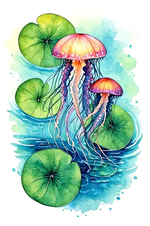 Jellyfish With Lily Pads