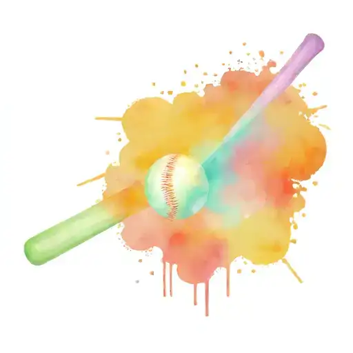 Pastel Baseball Bat With Needles