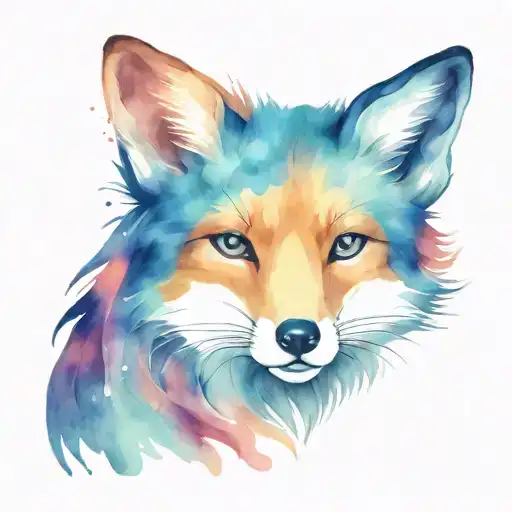 Fox Colorful Cute Fire