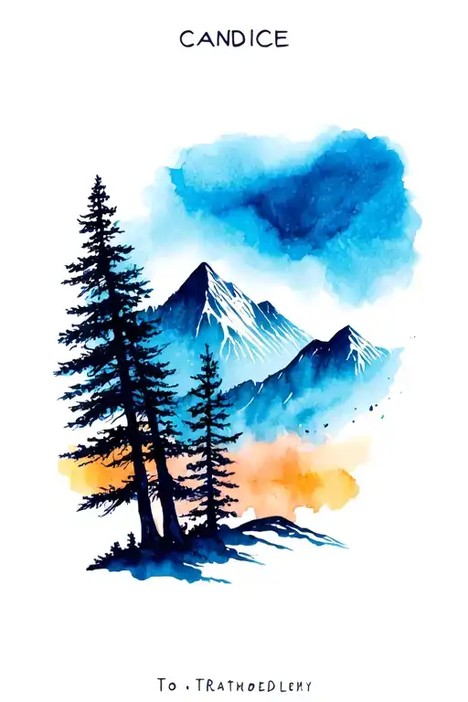 Wildlife With Trees And Mountains To Pay Tribute To Candice