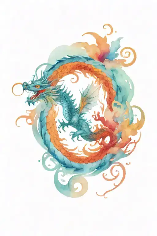 Japanese Dragon Flying