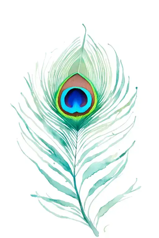 Remembrance Peacock Feather Intertwined