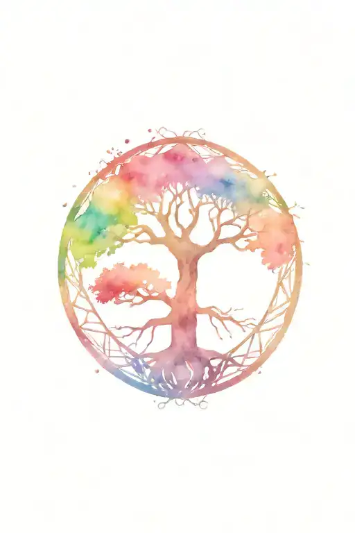 Yggdrasil Tree Of Life Sacred Geometry Spirit Totem