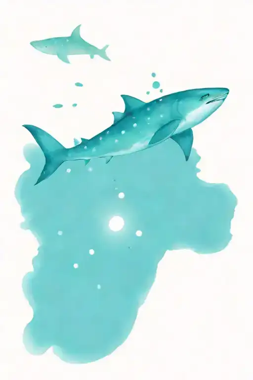 Whale Shark And Sea Turtle