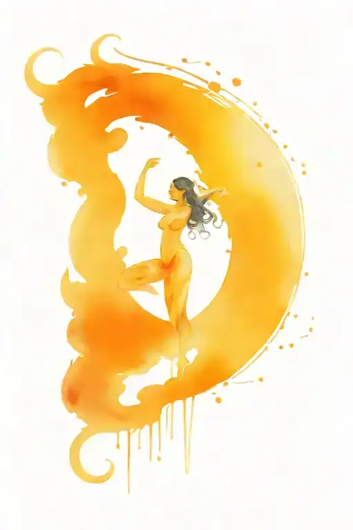 Wisdom Goddess Full Body Standing Moon