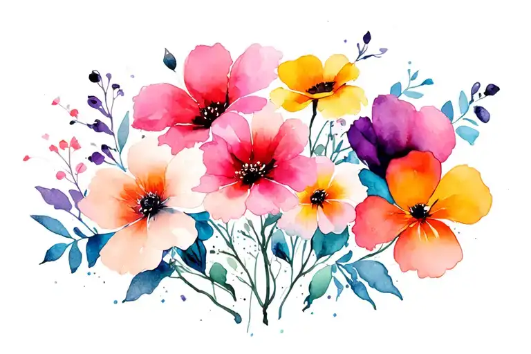 Abstract Spectacle With Flowers