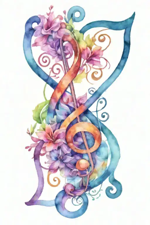 Libra And Taurus Love Music Note Intertwined