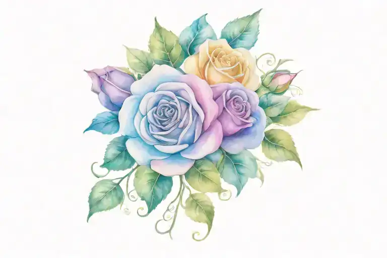 Kids Names With Roses Intertwined