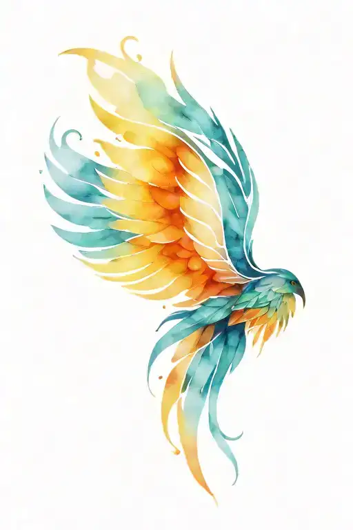 Liquid Abstract Wings In Tribal Art Style