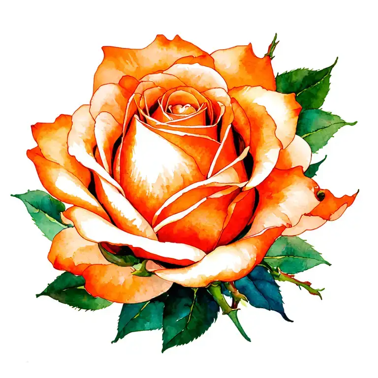 Orange Rose With White Plum Blossom Ikebana