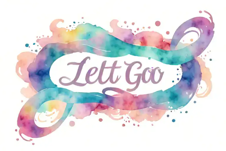 Symbol Of Gratitude And Infinity With Phrase I Let Go
