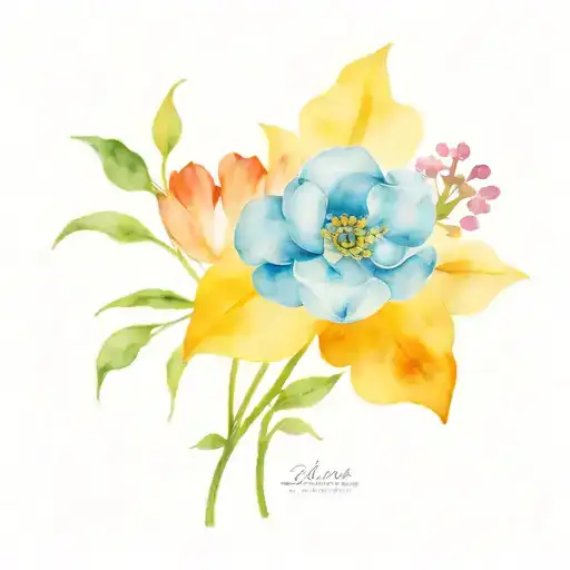 Birth Flowers Family Unit Symbol