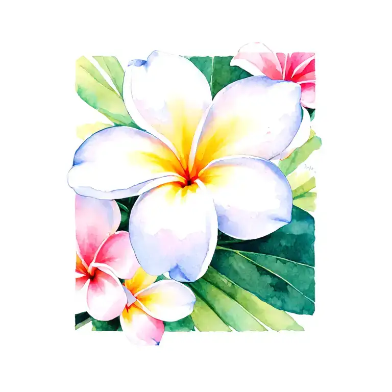 Stitch Ohana Plumeria Flower