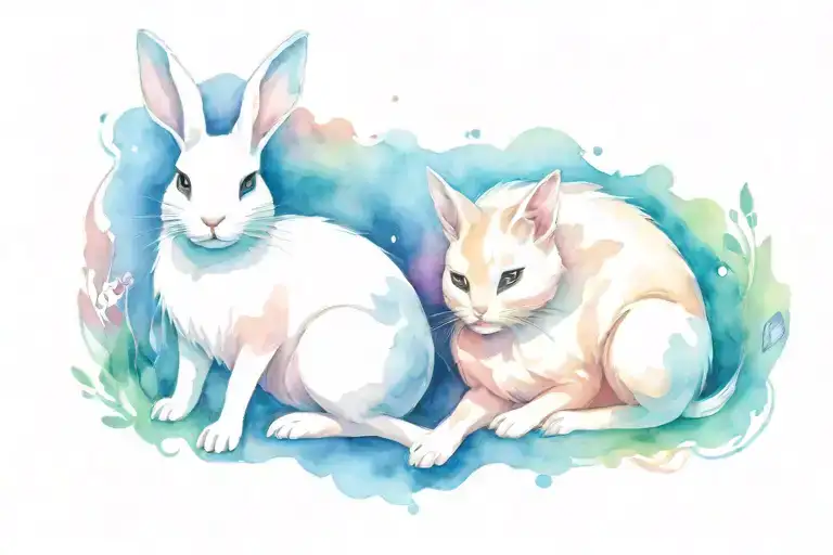 Rabbit And Cat