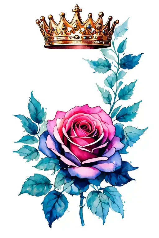 Crown On Rose With Tringle In It
