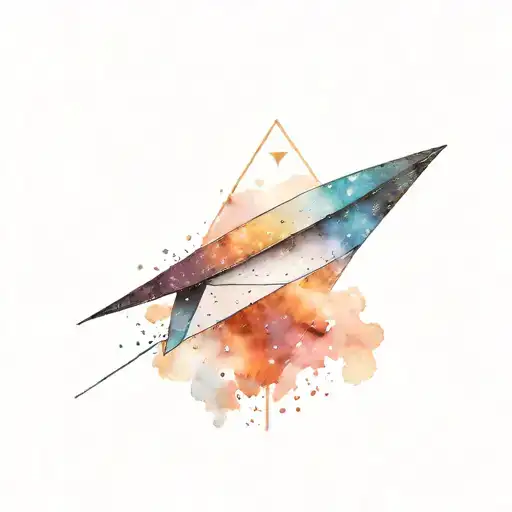 Paper Airplane With Galaxy Small