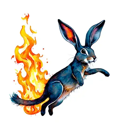 Terry Pratchett Hare Jumping Through The Fire