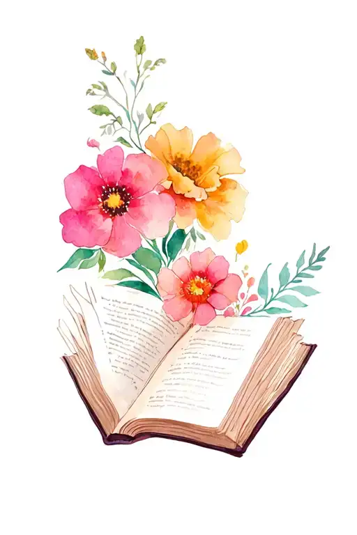 Books Surrounded By Florals