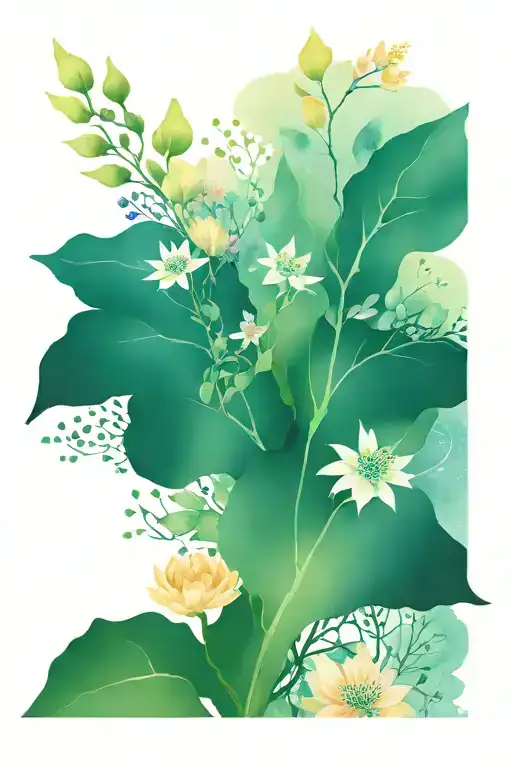 Cosmic Background Seen Through Bright Flora Arm Sleeve