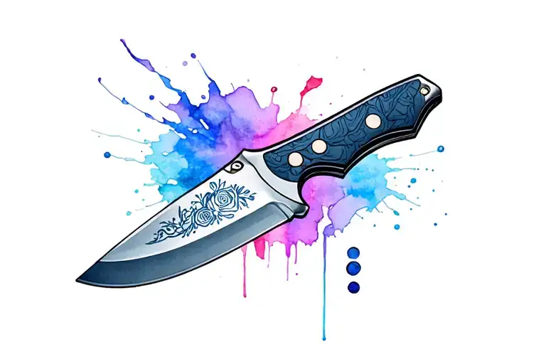 Broken Tanto Knife With A Semicolon