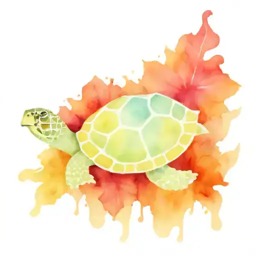 Sea Turtle Dahlia Flower