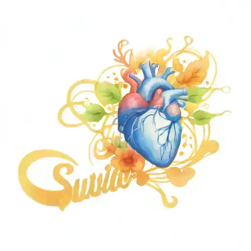 Human Heart Beat Line With Words Survivor Intertwined And A Love Heart