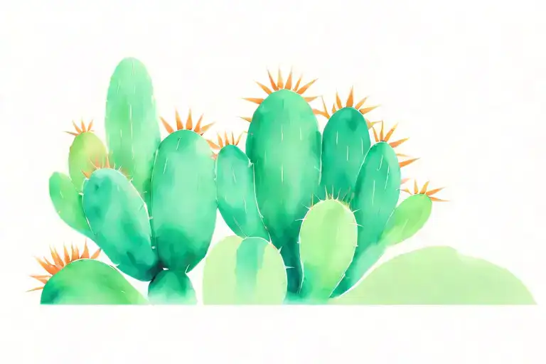 Cactus Protected By A Lotus