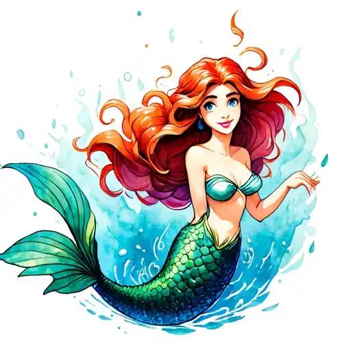 Ariel The Little Mermaid Swimming