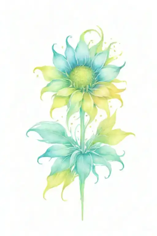 A Fountain Blooming Into A Sunflower With Intricate Details