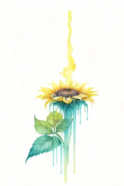 A Fountain Blooming Into Sunflower With Intricate Details