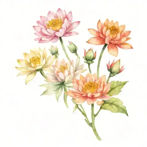 Marigold And Water Lily