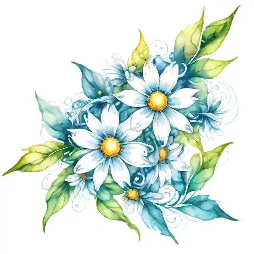 Daisy Flower Intertwined