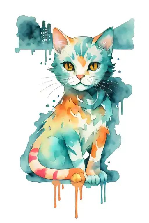 Kitty-boy In The Dark City Of Future