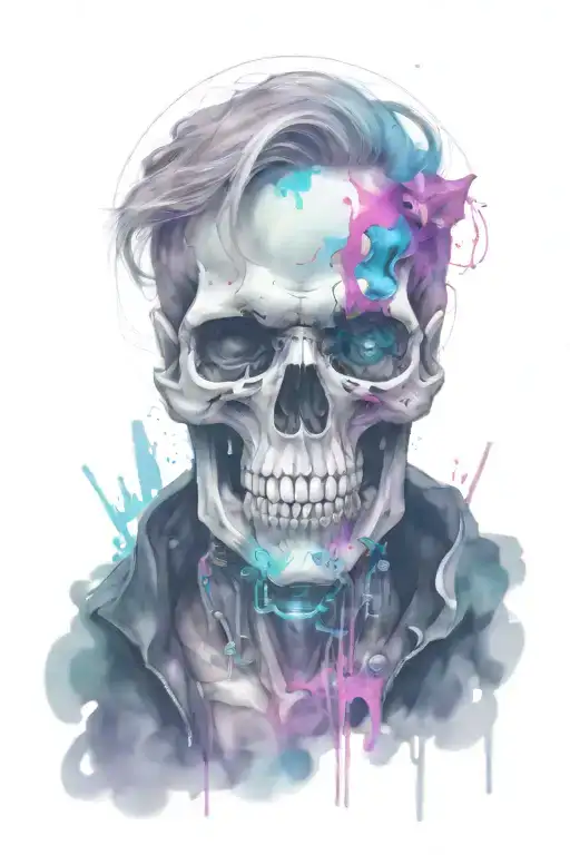 Skull Cyberpunk Inspired
