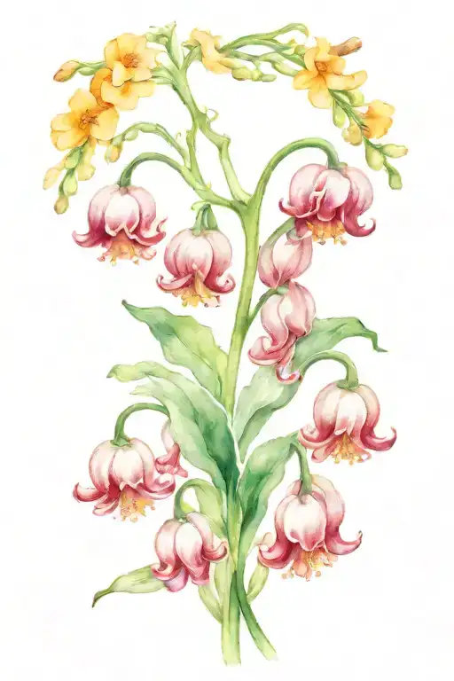 Lily Of The Valley And Marigold Flowers