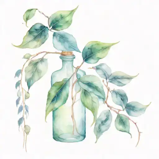 Bottle Plant Leaves Grow From It