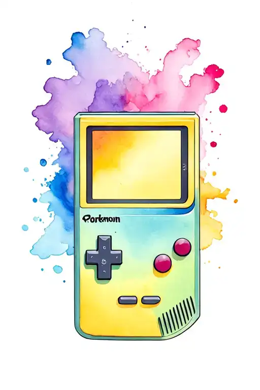 Watercolour Gameboy Color Pokemon