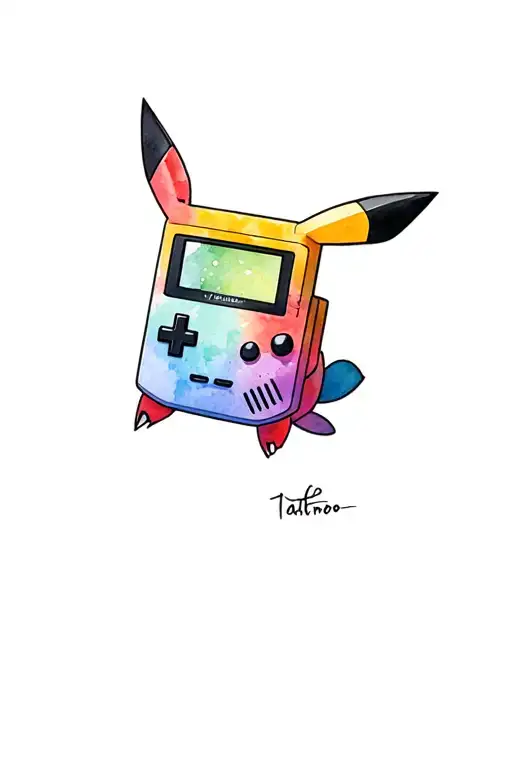 Watercolour Gameboy Color Pokemon